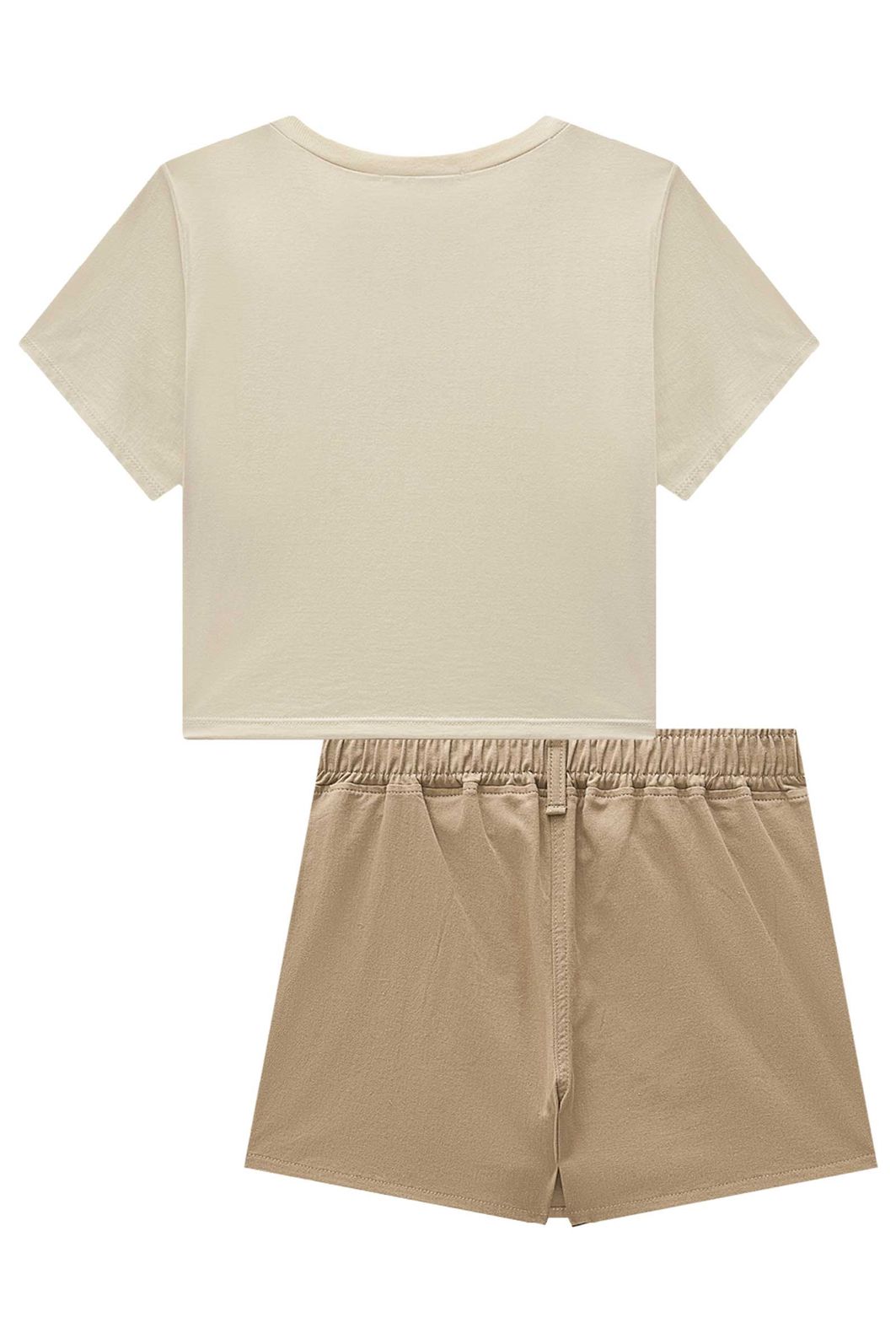 Conjunto de blusa em meia malha e short saia em sarja com elastano 98787 Lilimoon Teen Menina Conjunto de blusa em meia malha e short saia em sarja com elastano 98787 Lilimoon Teen Menina