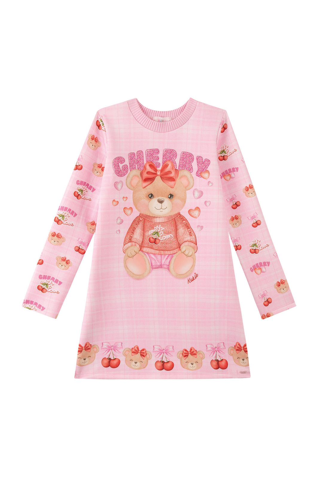 Vestido em fly tech 89567 Kukiê Infantil Menina Vestido em fly tech 89567 Kukiê Infantil Menina