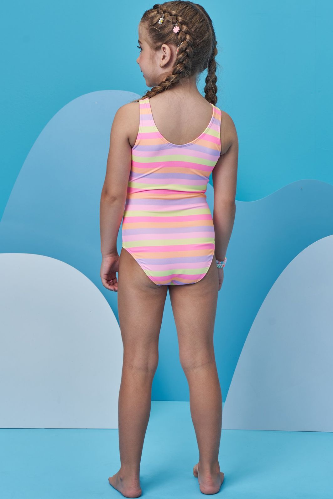 Conjunto de maiô em malha UV dry com proteção UV 50+ com shorts em malha atoalhada 96220 Infanti Infantil Menina Conjunto de maiô em malha UV dry com proteção UV 50+ com shorts em malha atoalhada 96220 Infanti Infantil Menina