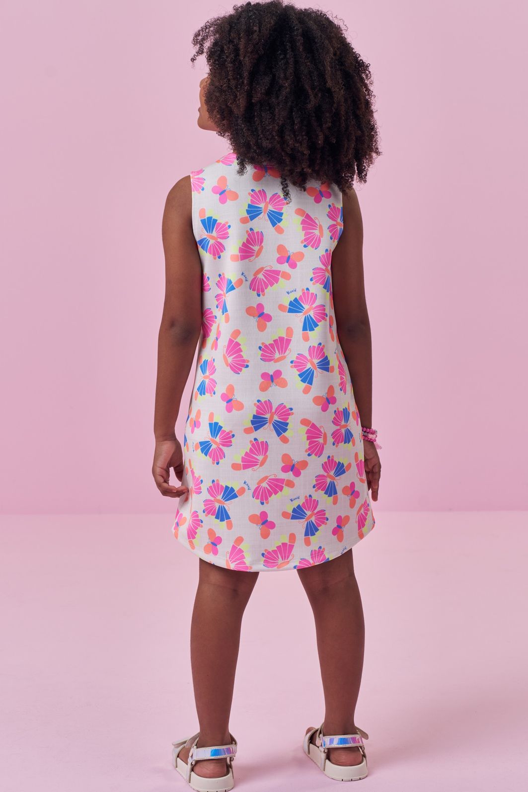 Vestido em fly tech 99639 Kukiê Infantil Menina Vestido em fly tech 99639 Kukiê Infantil Menina