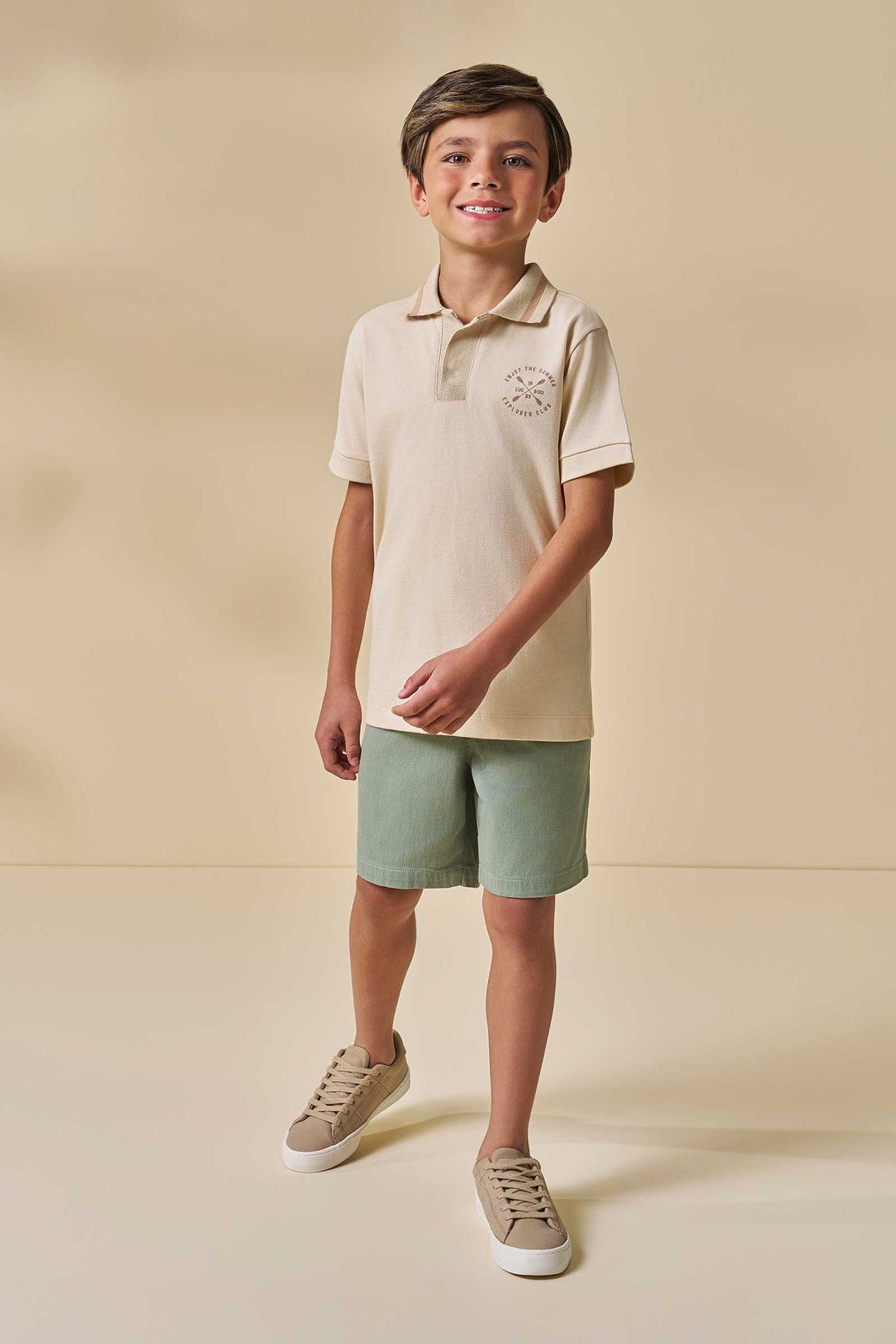 Bermuda em sarja stretch com elastano 96540 LucBoo Infantil Menino Bermuda em sarja stretch com elastano 96540 LucBoo Infantil Menino