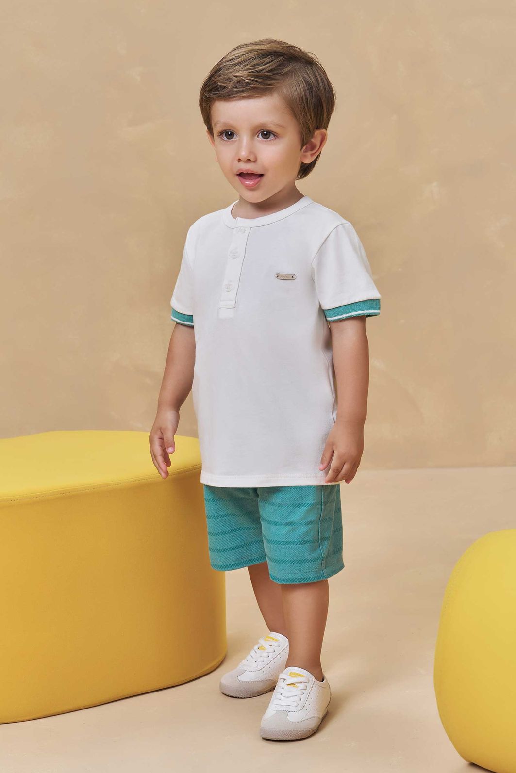 Conjunto de camiseta em suedine e bermuda em cotton jeans com elastano 95164 Johnny Fox Teen Menino Conjunto de camiseta em suedine e bermuda em cotton jeans com elastano 95164 Johnny Fox Teen Menino
