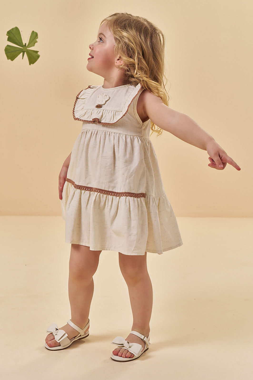 Vestido em linho deluxe 95539 Kukiê Infantil Menina Vestido em linho deluxe 95539 Kukiê Infantil Menina