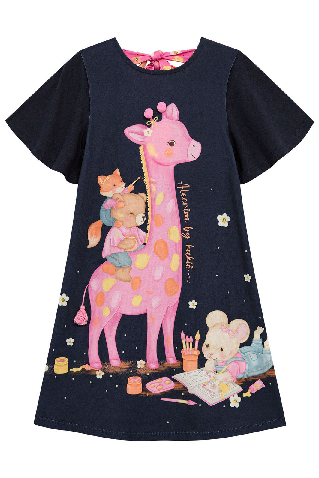 Vestido em meia malha 94804 Kukiê Infantil Menina Vestido em meia malha 94804 Kukiê Infantil Menina