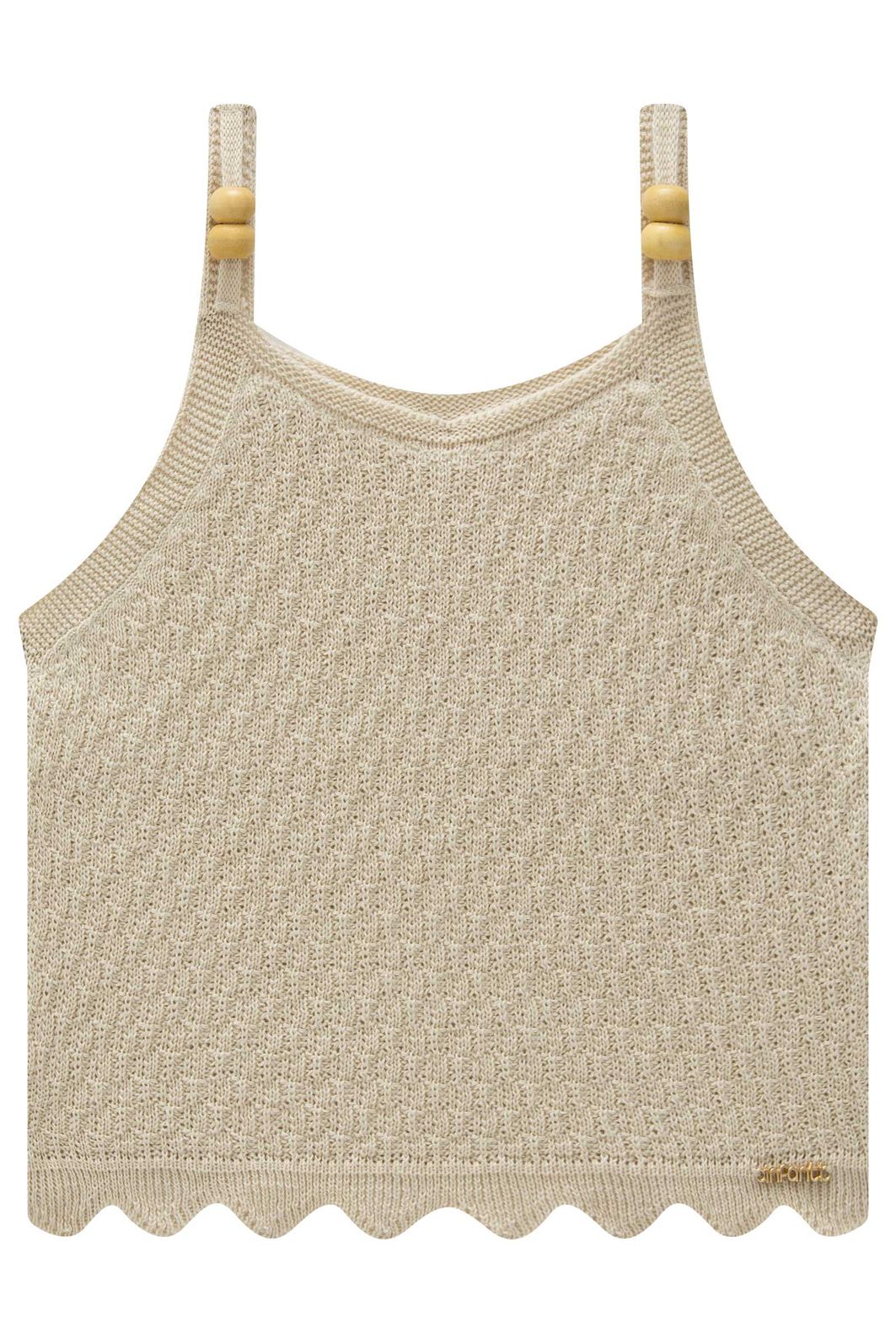 Regata em tricot 100% algodão 94789 Infanti Infantil Menina Regata em tricot 100% algodão 94789 Infanti Infantil Menina