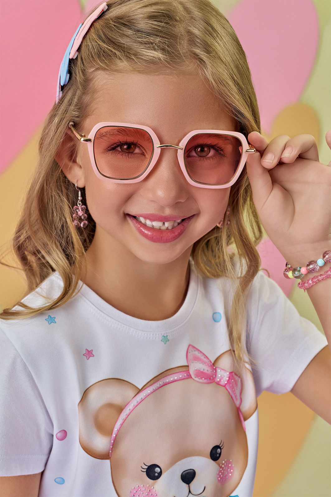 Óculos de sol com proteção UV (acompanha caixinha e estojo) 88505 Infanti Infantil Menina Óculos de sol com proteção UV (acompanha caixinha e estojo) 88505 Infanti Infantil Menina