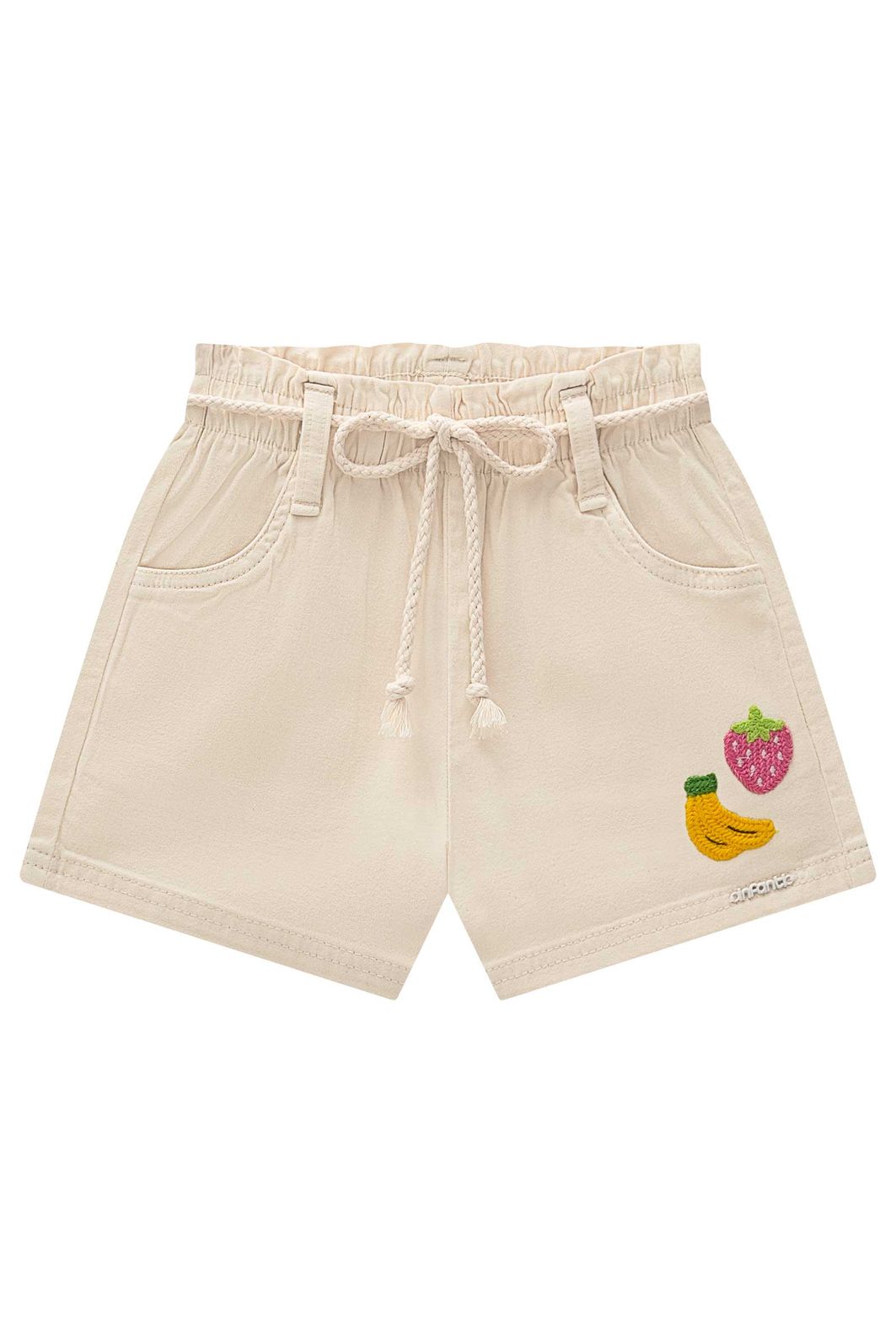 Shorts em sarja com elastano 94636 Infanti Infantil Menina