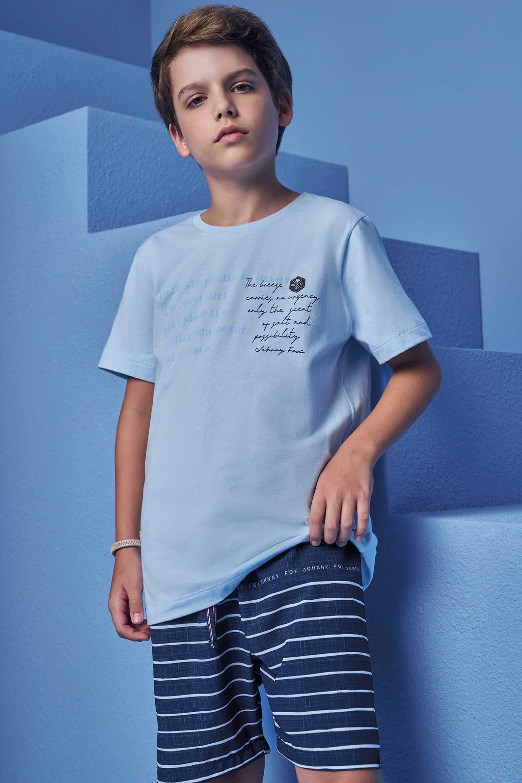 Camiseta em meia malha 98654 Johnny Fox Teen Menino Camiseta em meia malha 98654 Johnny Fox Teen Menino