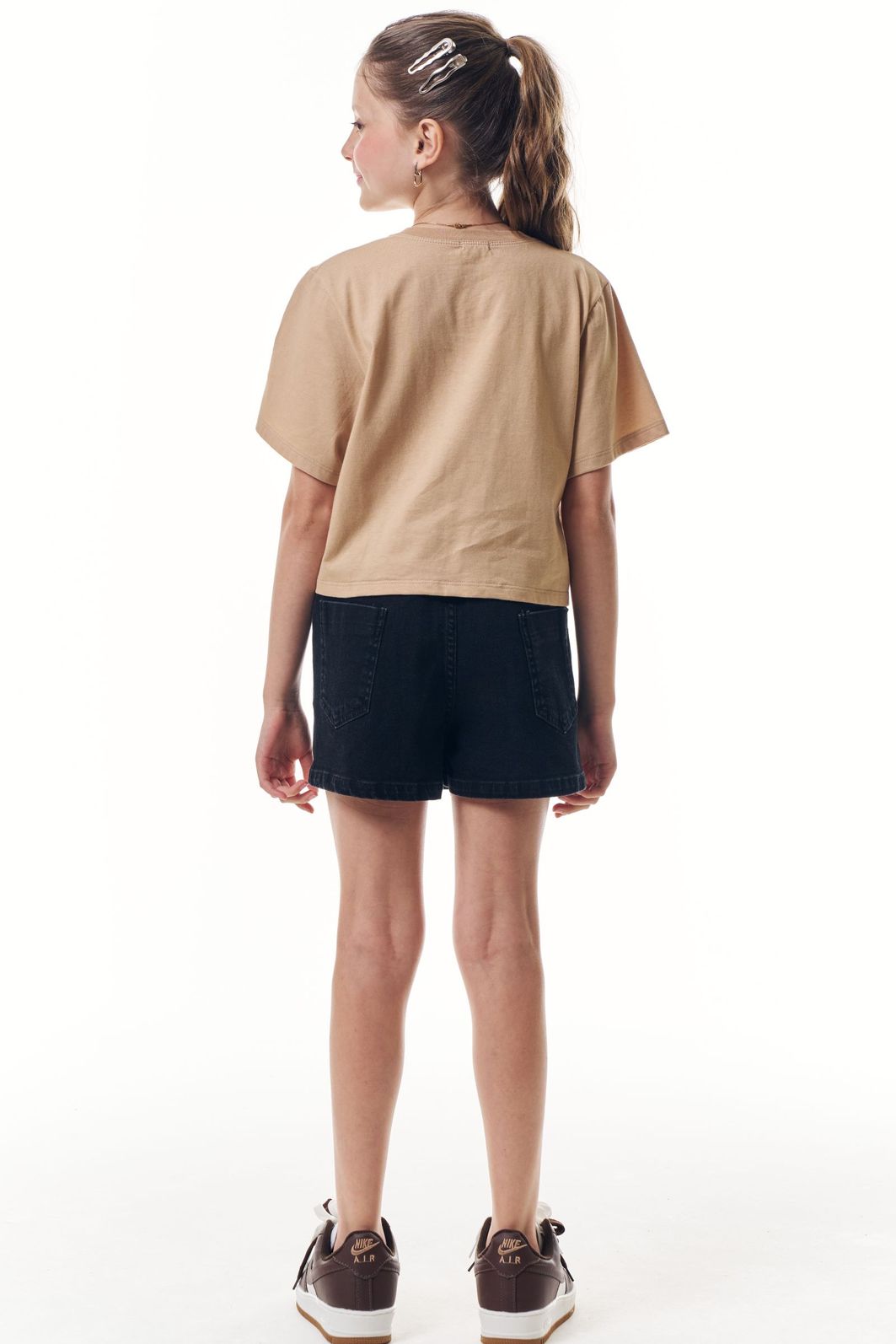 Short saia em jeans black com elastano 95596 Vic Teen Menina Short saia em jeans black com elastano 95596 Vic Teen Menina