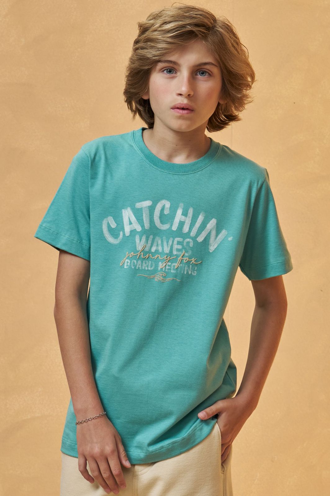 Camiseta em meia malha 96388 Johnny Fox Teen Menino Camiseta em meia malha 96388 Johnny Fox Teen Menino