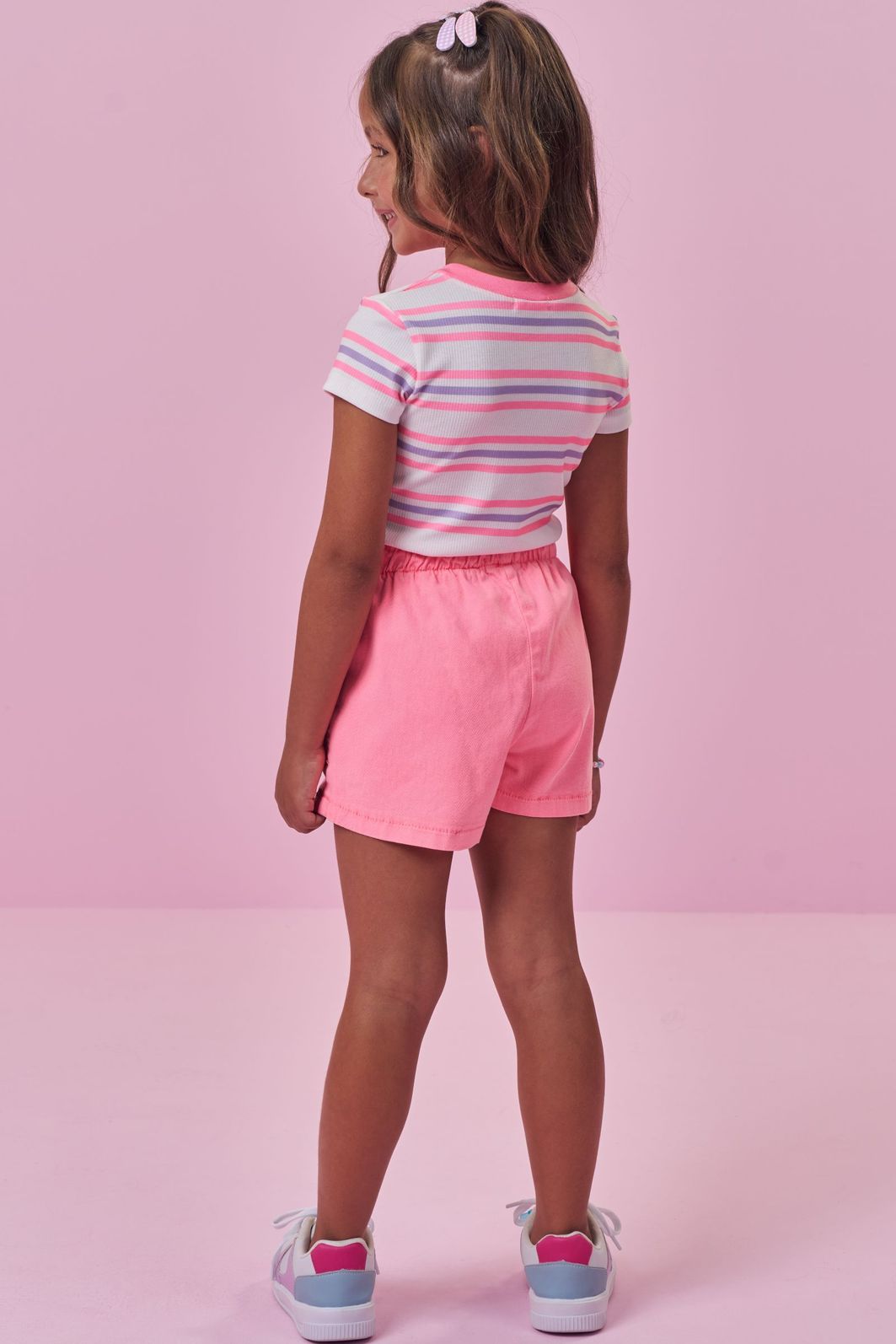 Shorts em sarja com elastano 98747 Kukiê Infantil Menina Shorts em sarja com elastano 98747 Kukiê Infantil Menina
