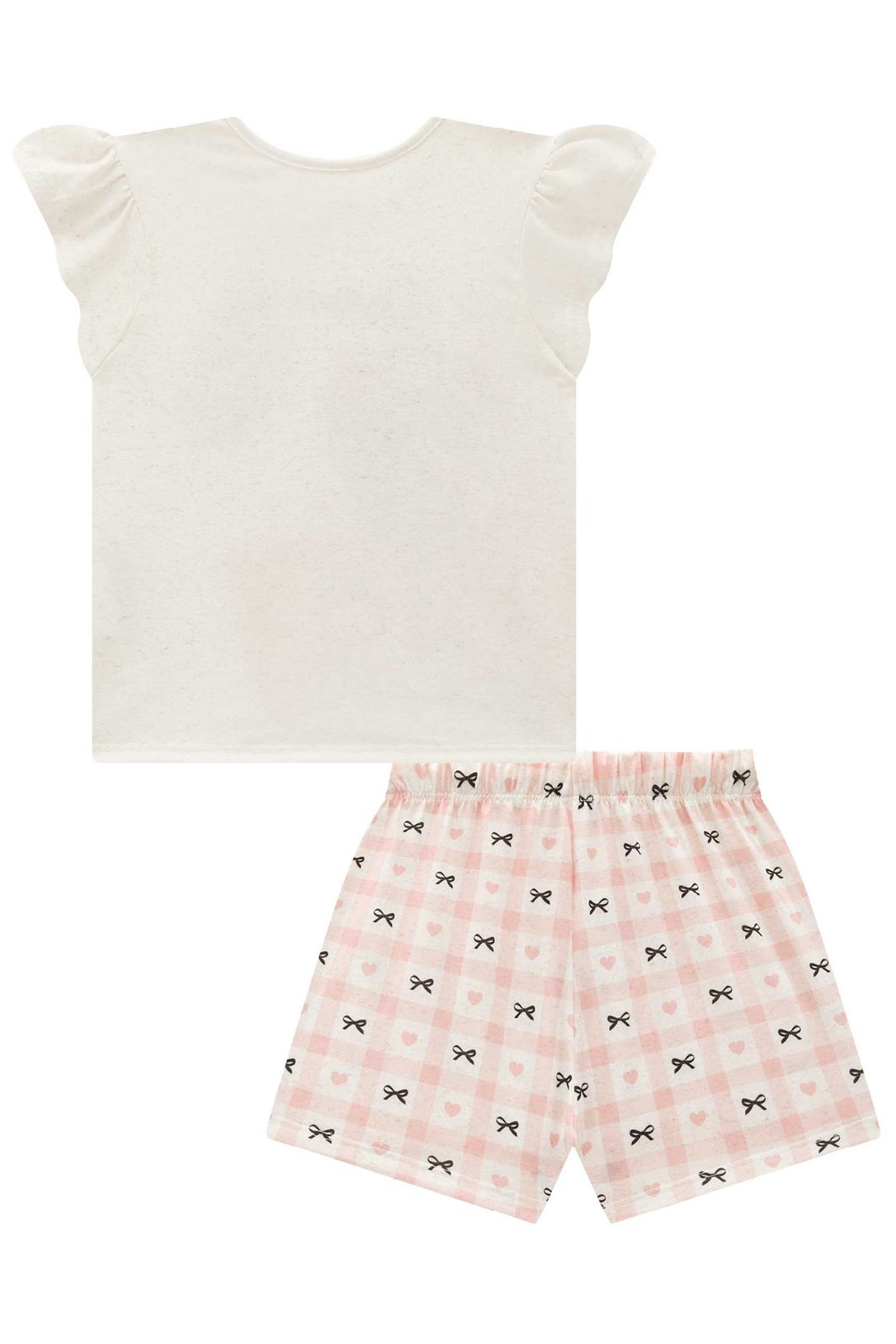 Conjunto de pijama de blusa e shorts em malha fresh 96003 Infanti Infantil Menina Conjunto de pijama de blusa e shorts em malha fresh 96003 Infanti Infantil Menina