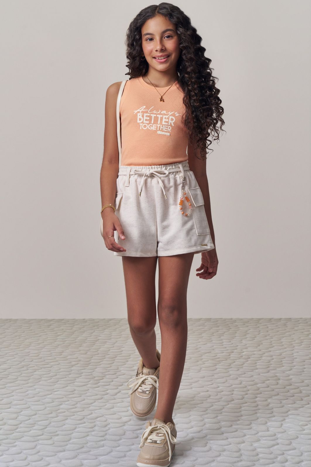 Conjunto de regata em canelado liz e shorts em moletom sem pelúcia 98616 Lilimoon Teen Menina Conjunto de regata em canelado liz e shorts em moletom sem pelúcia 98616 Lilimoon Teen Menina