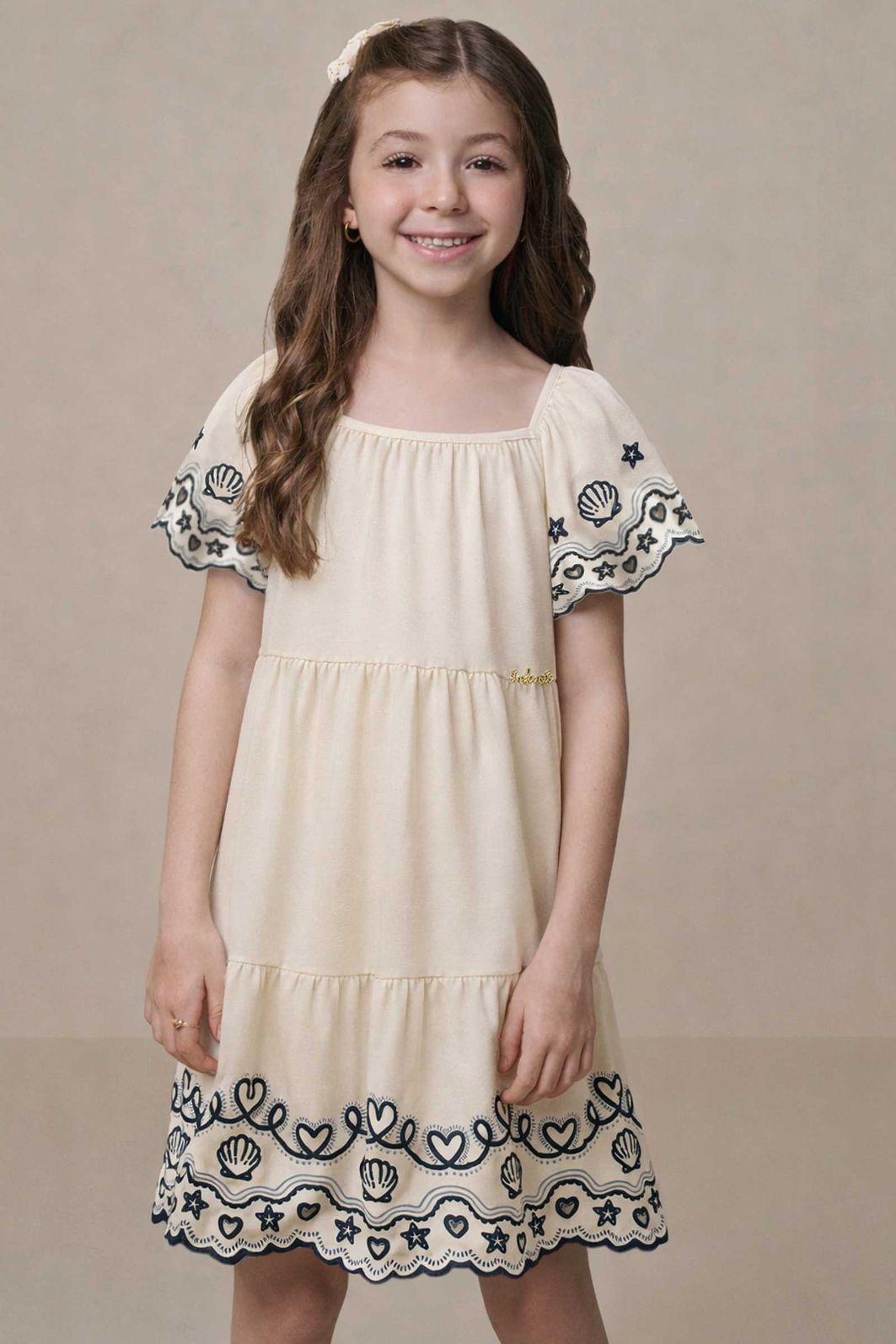 Vestido em cotton 21729 Infanti Infantil Menina Vestido em cotton 21729 Infanti Infantil Menina