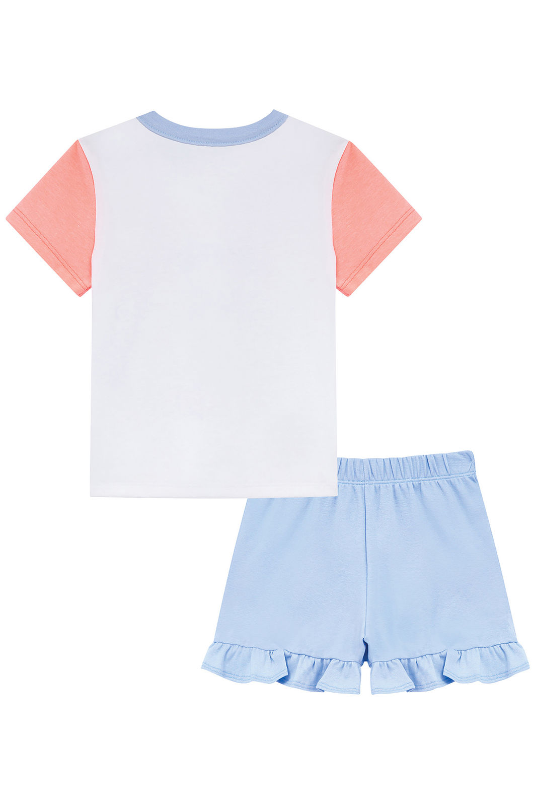 Conjunto de pijama de blusa e shorts em meia malha 94315 Kukiê Infantil Menina Conjunto de pijama de blusa e shorts em meia malha 94315 Kukiê Infantil Menina