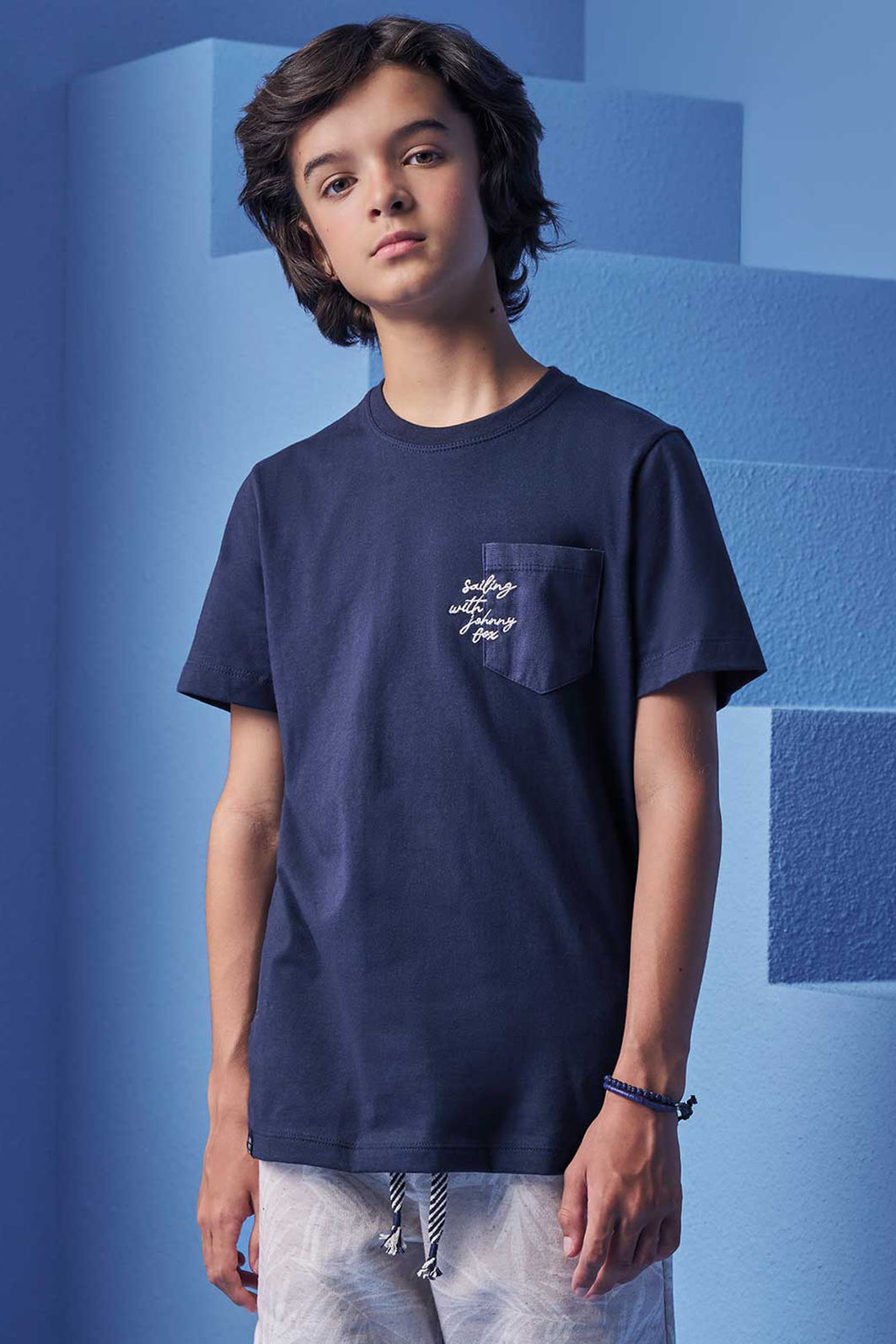 Camiseta em meia malha 98649 Johnny Fox Teen Menino Camiseta em meia malha 98649 Johnny Fox Teen Menino