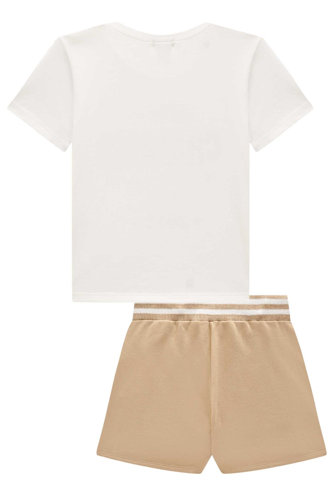 Conjunto de blusa em cotton e short saia em moletom sem pelucia 95956 Vic Teen Menina Conjunto de blusa em cotton e short saia em moletom sem pelucia 95956 Vic Teen Menina
