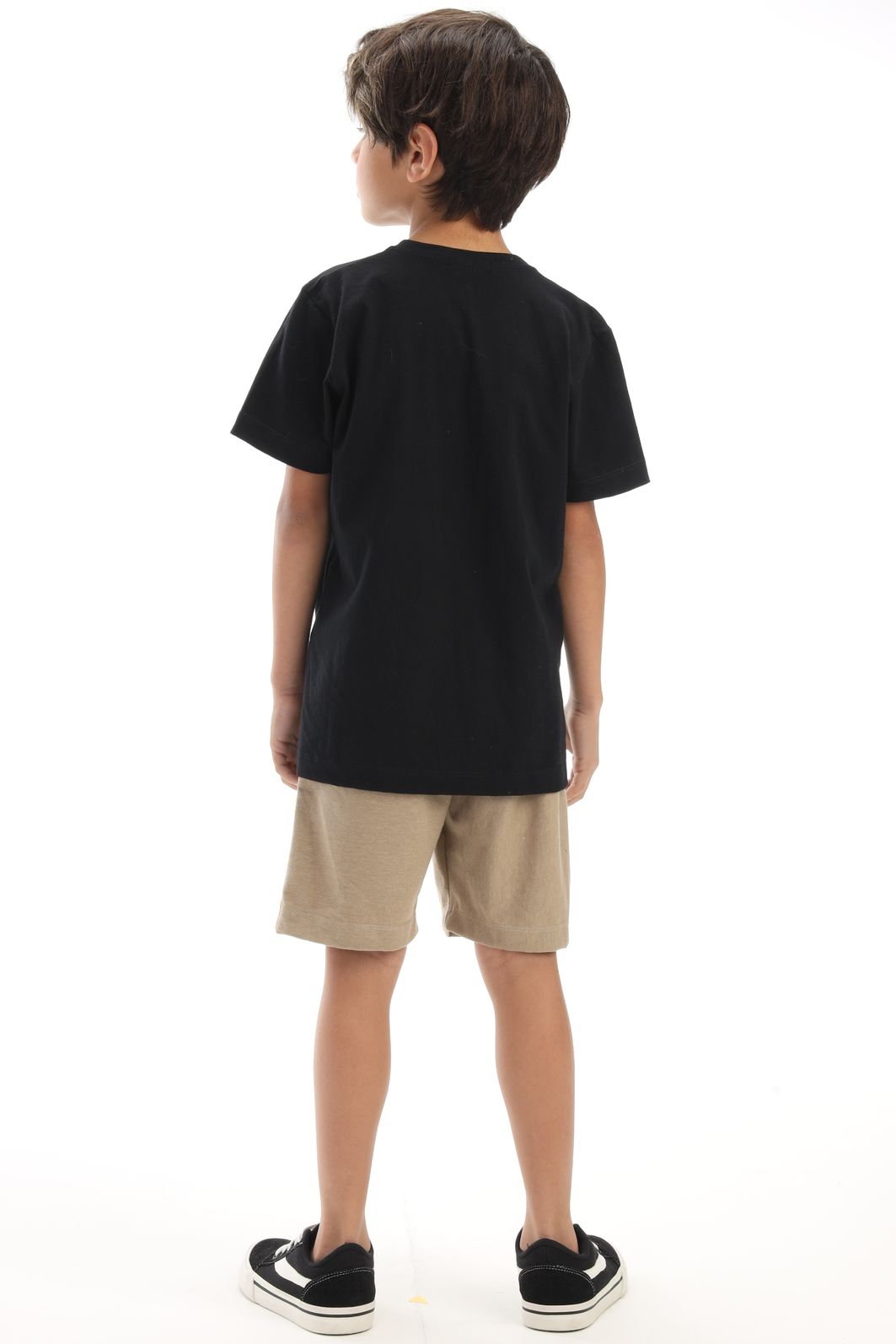Conjunto de camiseta em meia malha e bermuda em cotton jeans com elastano 92396 LucBoo Infantil Menino Conjunto de camiseta em meia malha e bermuda em cotton jeans com elastano 92396 LucBoo Infantil Menino