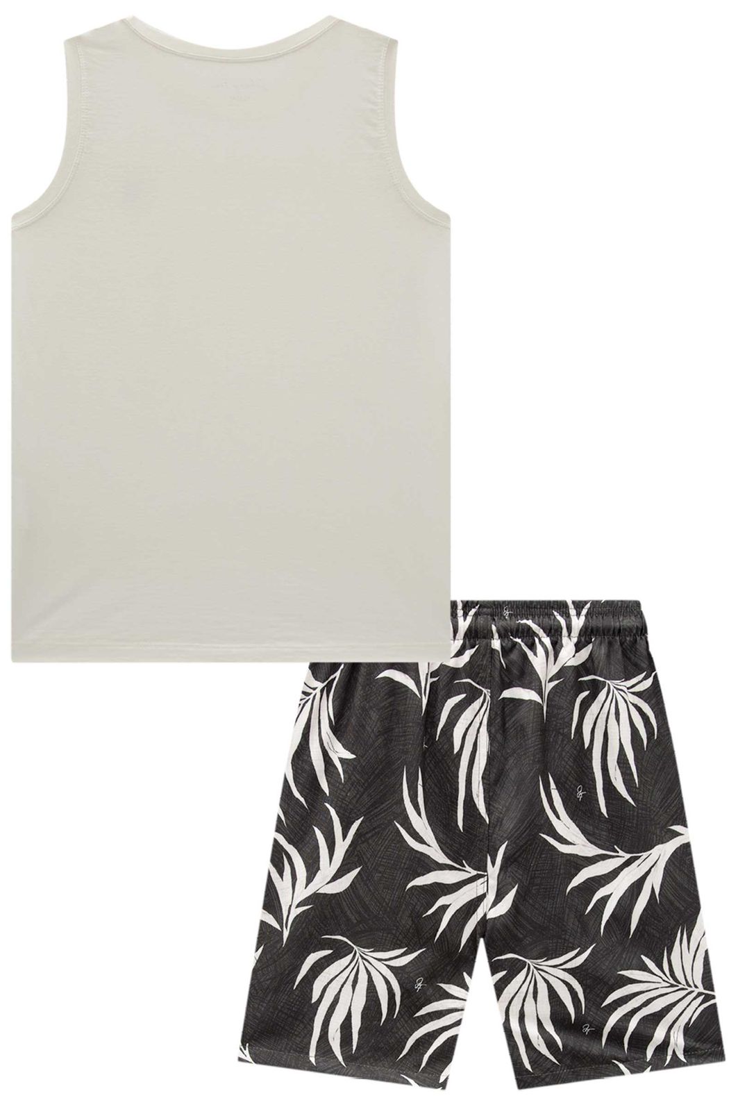Conjunto de regata em meia malha e bermuda em nylon ergonomic com elastano 96715 Johnny Fox Teen Menino Conjunto de regata em meia malha e bermuda em nylon ergonomic com elastano 96715 Johnny Fox Teen Menino