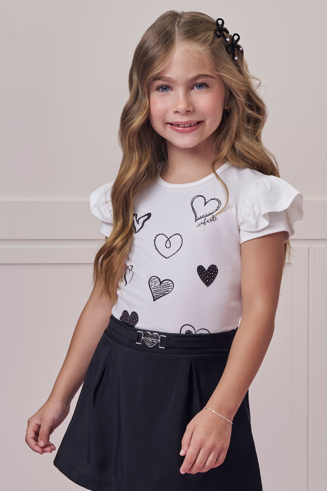 Blusa em cotton 98985 Infanti Infantil Menina Blusa em cotton 98985 Infanti Infantil Menina