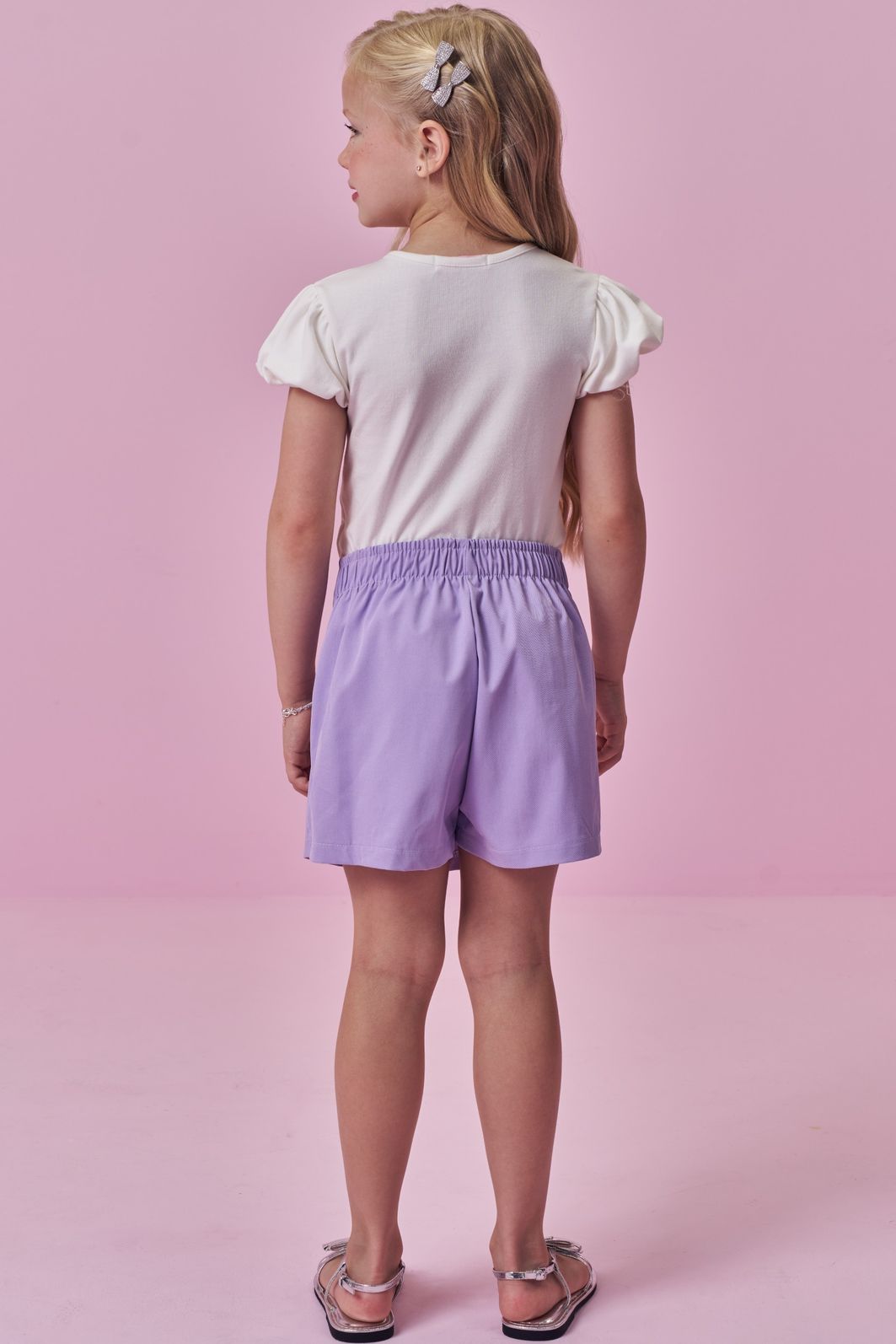 Conjunto de blusa em cotton e short saia em sarja cargo tecno 99671 Kukiê Infantil Menina Conjunto de blusa em cotton e short saia em sarja cargo tecno 99671 Kukiê Infantil Menina