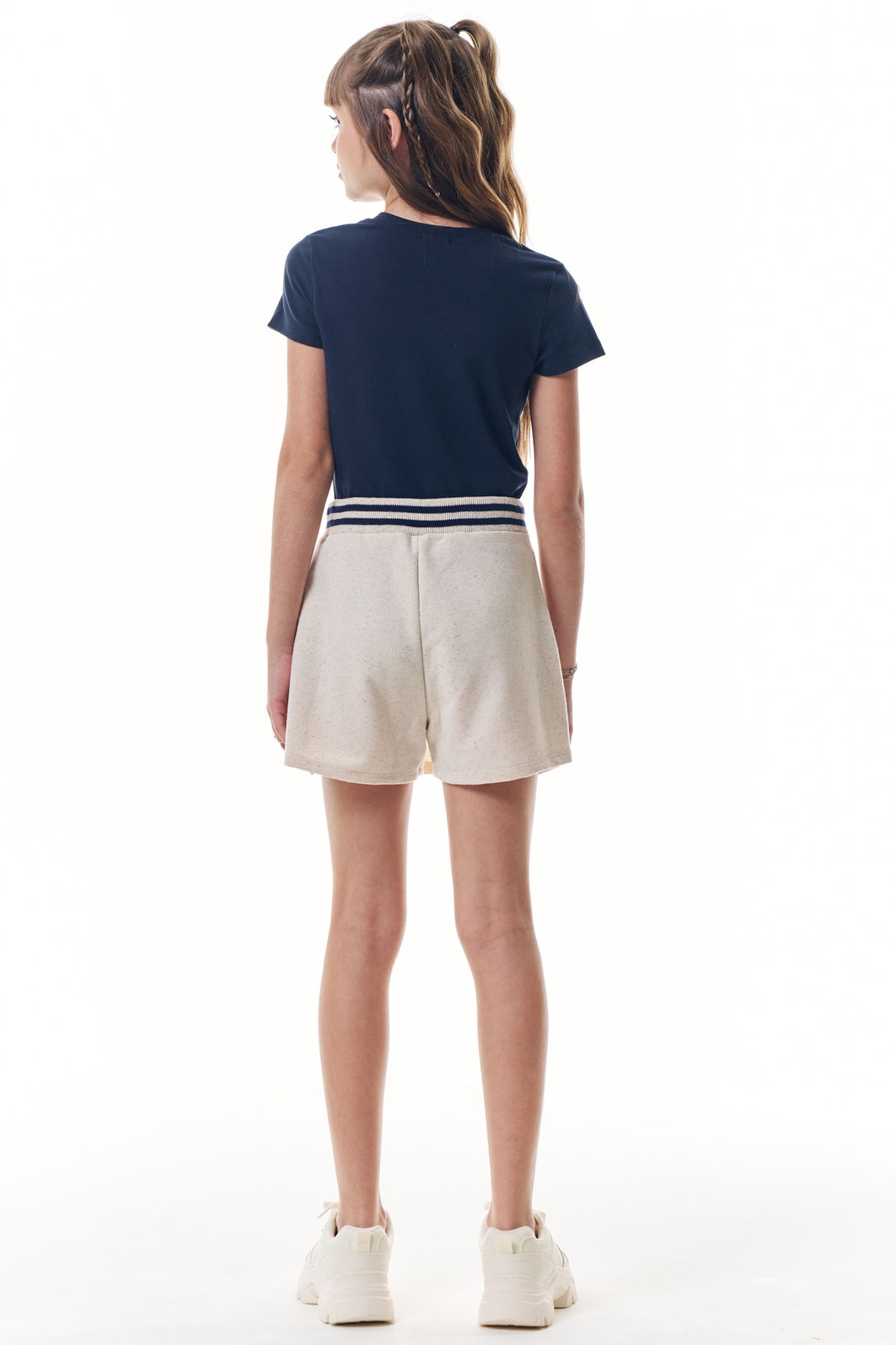 Conjunto de blusa em cotton e short saia em moletom sem pelúcia 97465 Vic Teen Menina Conjunto de blusa em cotton e short saia em moletom sem pelúcia 97465 Vic Teen Menina
