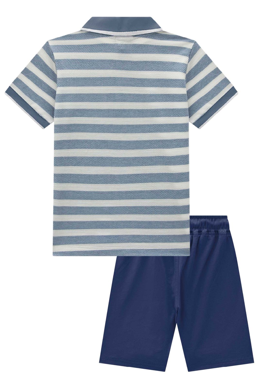 Conjunto de camisa polo em malha brizza e bermuda em sarja girassol com elastano 96015 LucBoo Infantil Menino Conjunto de camisa polo em malha brizza e bermuda em sarja girassol com elastano 96015 LucBoo Infantil Menino