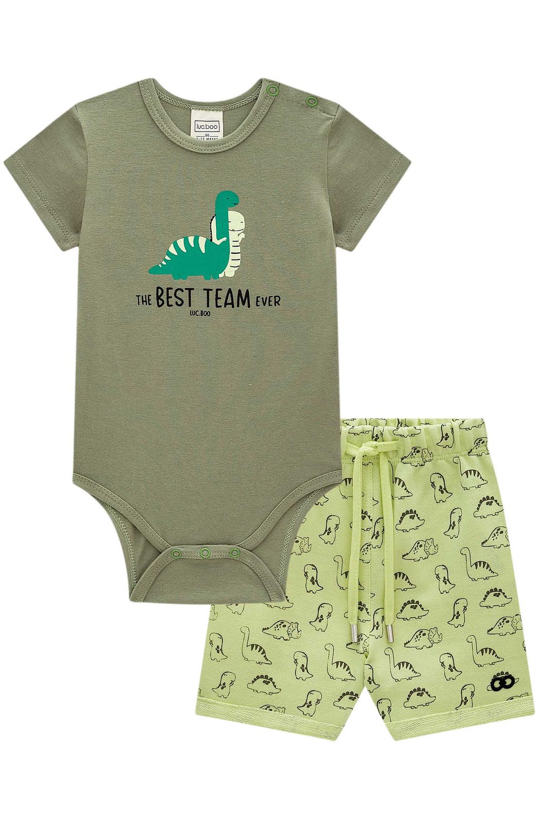 Conjunto de body em cotton com elastano e bermuda em moletom sem pelúcia 99057 LucBoo Bebê Menino Conjunto de body em cotton com elastano e bermuda em moletom sem pelúcia 99057 LucBoo Bebê Menino