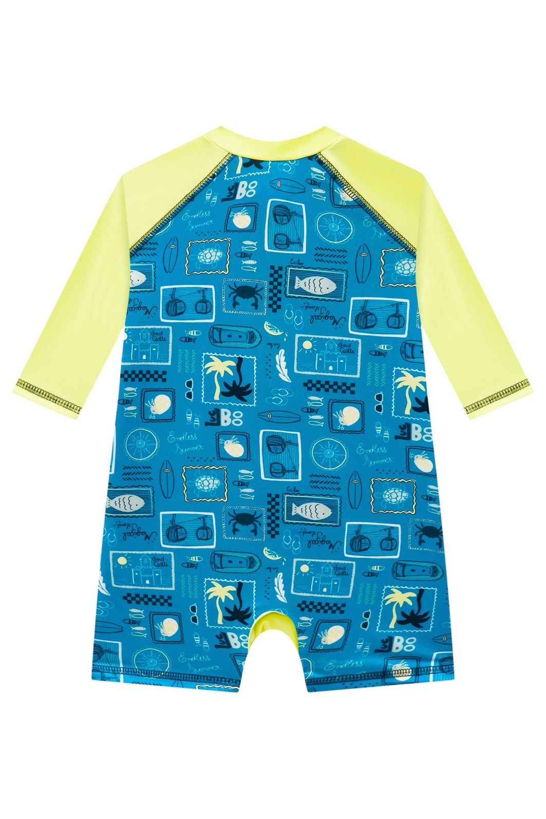 Macacão em malha UV dry com proteção UV 50+ 99279 LucBoo Bebê Menino Macacão em malha UV dry com proteção UV 50+ 99279 LucBoo Bebê Menino