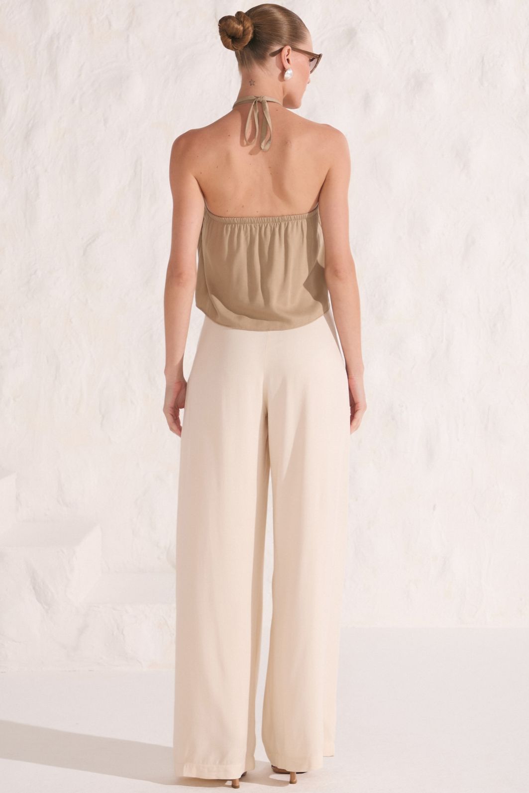 Calça reta em blend de viscose 88314 Linzzi Calça reta em blend de viscose 88314 Linzzi