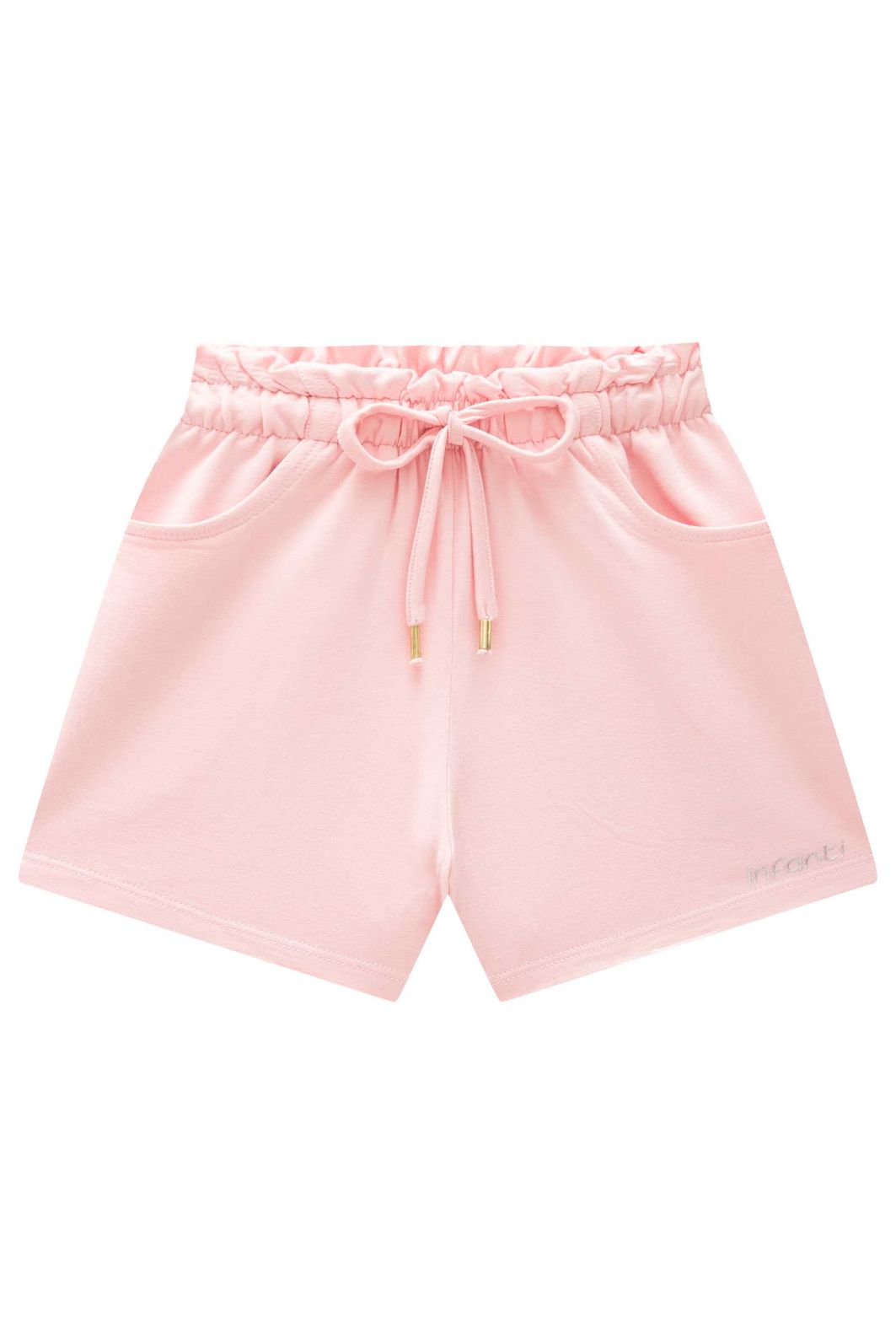 Shorts em moletom sem pelúcia 94374 Infanti Infantil Menina