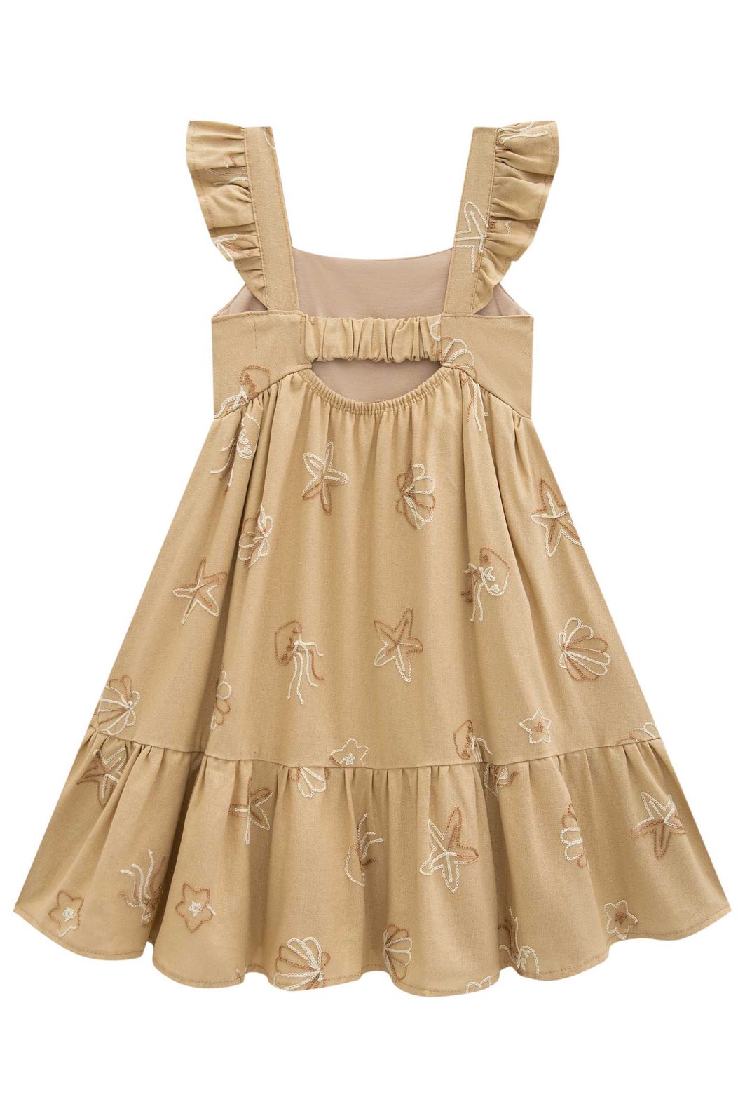 Vestido em blend de linho bordado 96427 Infanti Infantil Menina Vestido em blend de linho bordado 96427 Infanti Infantil Menina