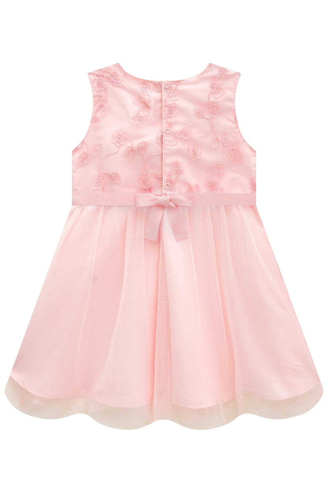 Vestido em tule bordado flores 99139 Kukiê Bebê Menina Vestido em tule bordado flores 99139 Kukiê Bebê Menina