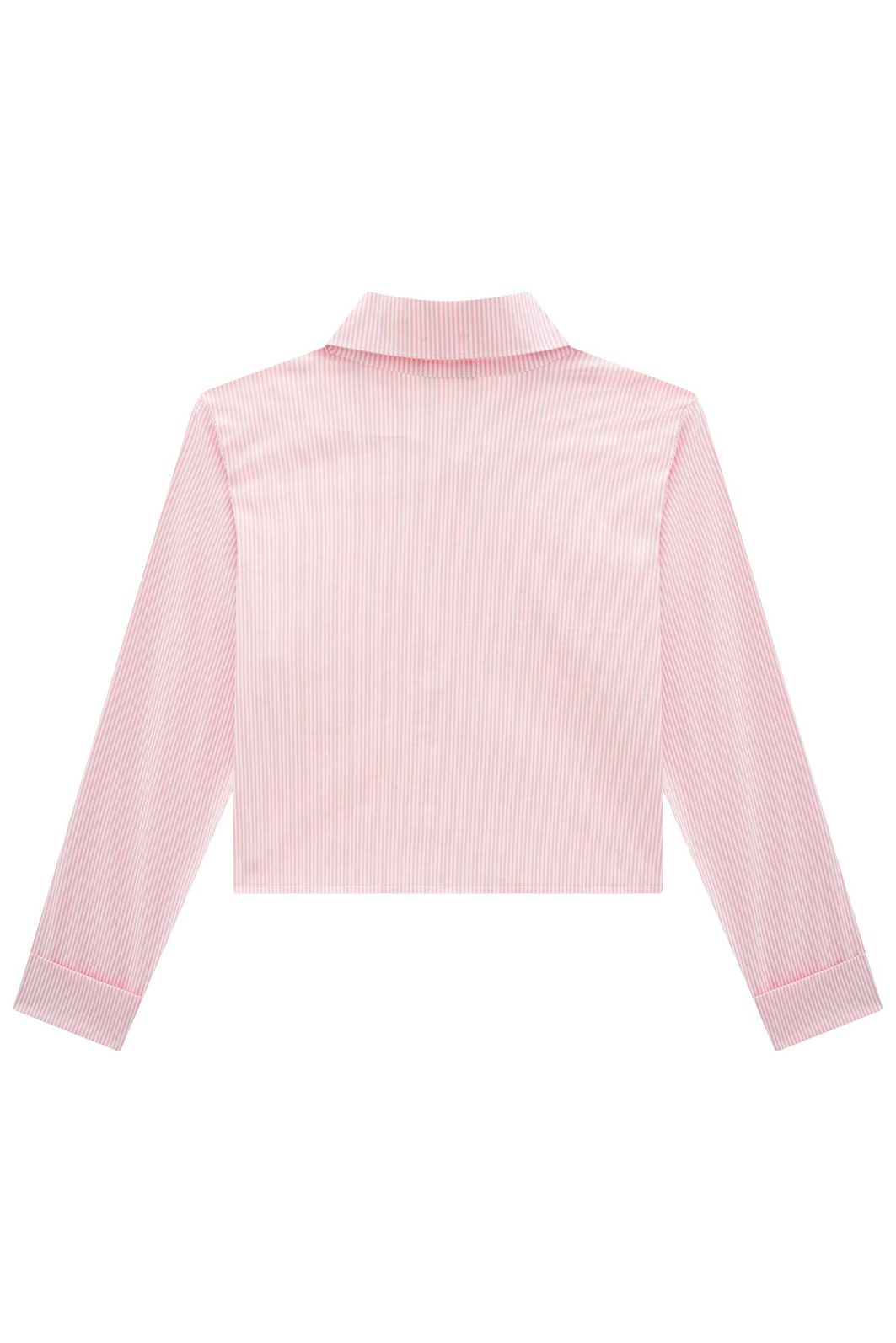Camisa em tricoline fio tinto com elastano 94580 Vic Teen Menina Camisa em tricoline fio tinto com elastano 94580 Vic Teen Menina