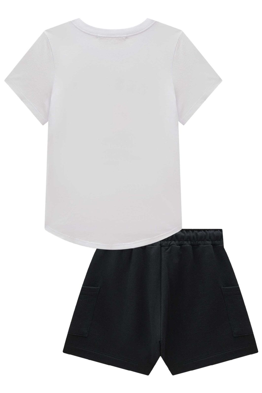 Conjunto de blusa em meia malha e shorts em moletom sem pelúcia 99354 Lilimoon Teen Menina Conjunto de blusa em meia malha e shorts em moletom sem pelúcia 99354 Lilimoon Teen Menina