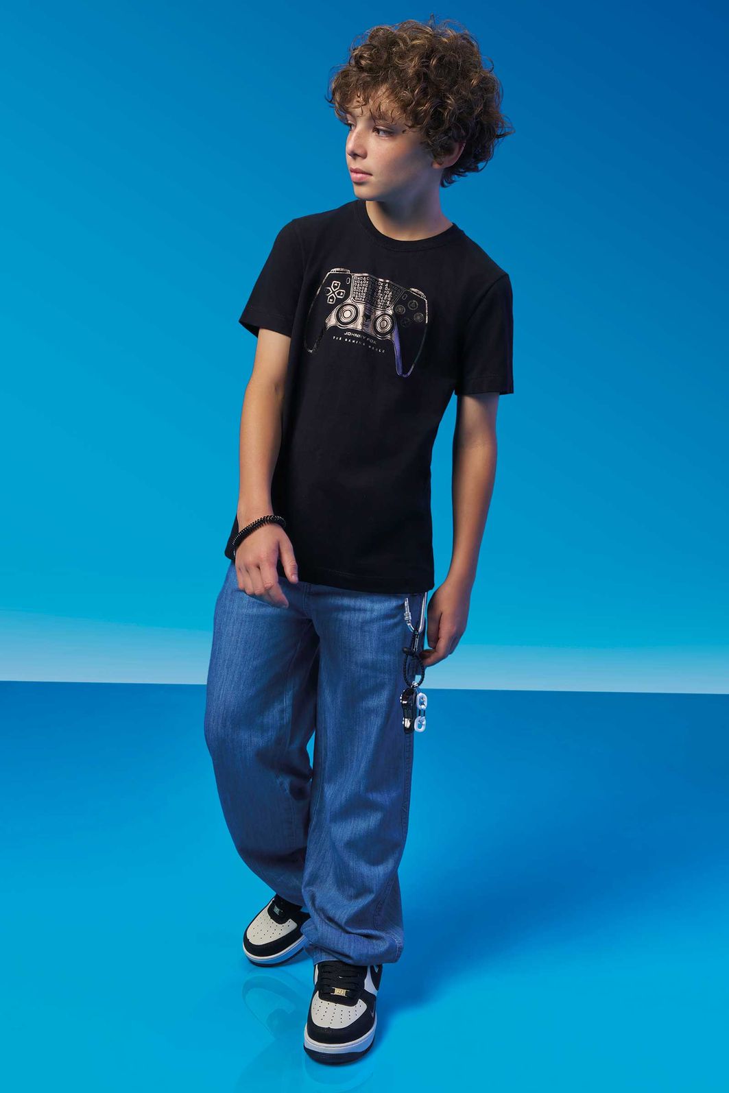 Calça over em jeans benício 97298 Johnny Fox Teen Menino Calça over em jeans benício 97298 Johnny Fox Teen Menino