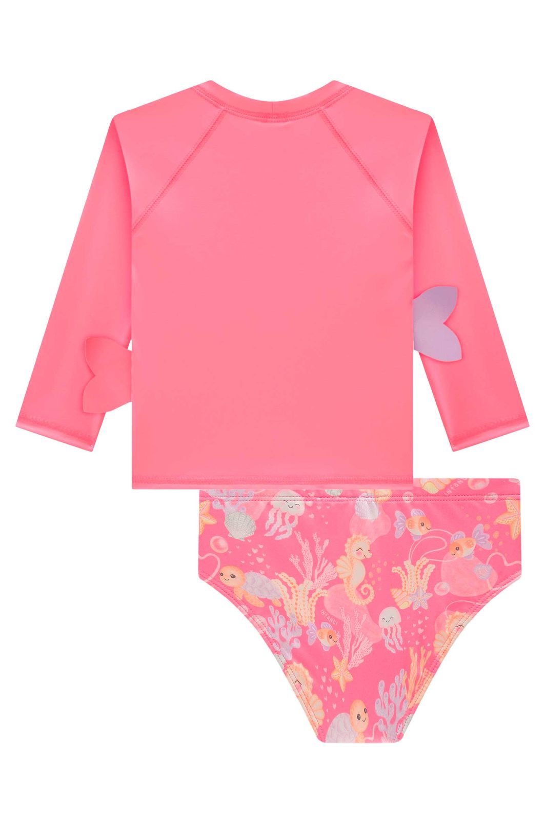 Conjunto de blusa e calcinha em malha UV dry com proteção UV 50+ 98426 Infanti Infantil Menina Conjunto de blusa e calcinha em malha UV dry com proteção UV 50+ 98426 Infanti Infantil Menina