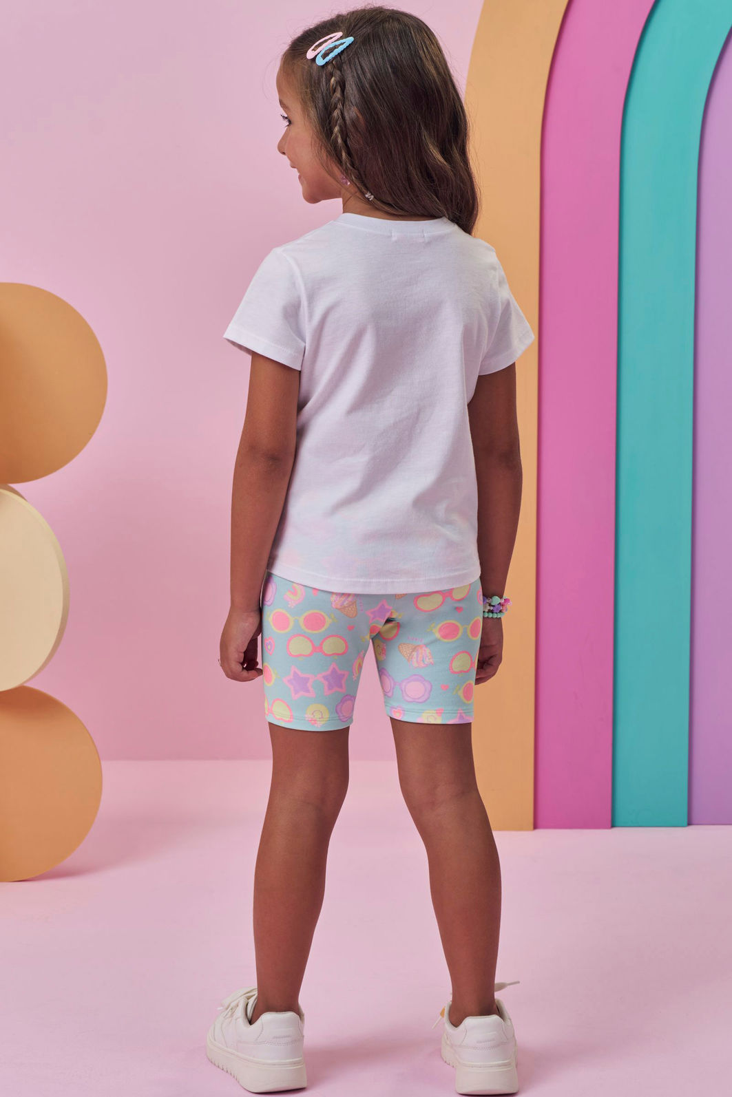 Bermuda biker em molecotton 98733 Kukiê Infantil Menina Bermuda biker em molecotton 98733 Kukiê Infantil Menina
