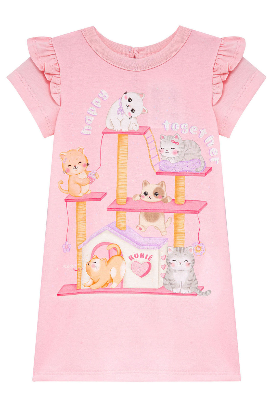 Vestido em meia malha 95215 Kukiê Bebê Menina Vestido em meia malha 95215 Kukiê Bebê Menina