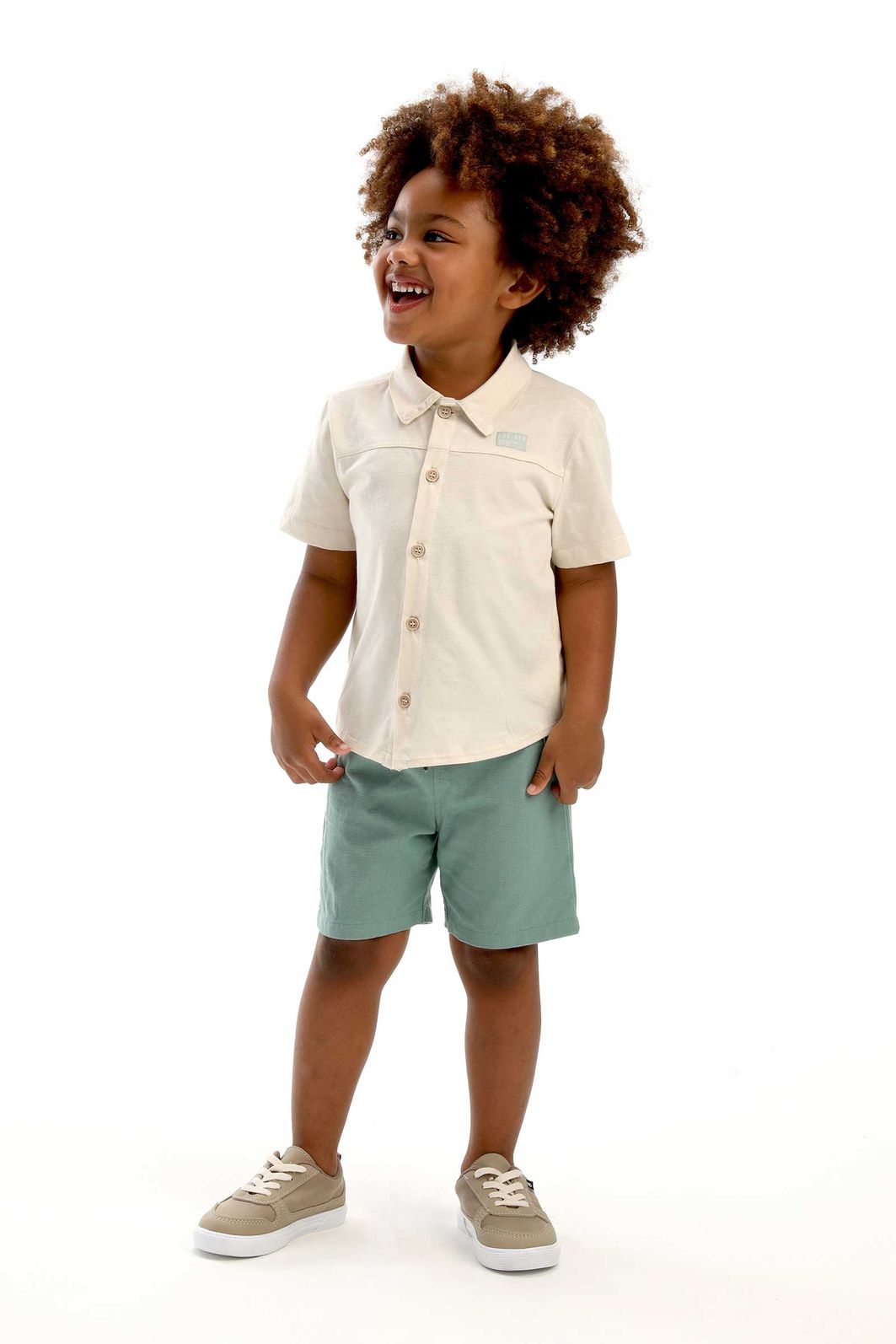 Conjunto de camisa em meia malha e bermuda em linho santorine com elastano 92863 LucBoo Bebê Menino Conjunto de camisa em meia malha e bermuda em linho santorine com elastano 92863 LucBoo Bebê Menino