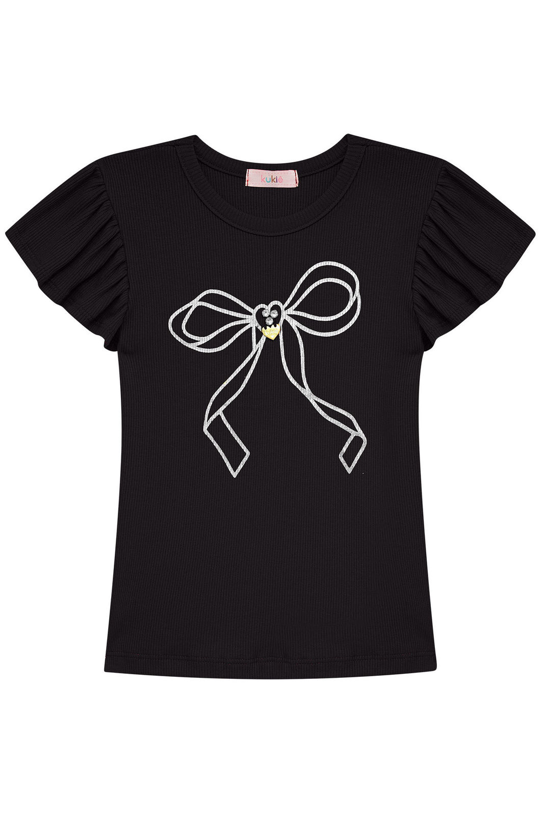 Blusa em canelado de viscose 98075 Kukiê Infantil Menina Blusa em canelado de viscose 98075 Kukiê Infantil Menina