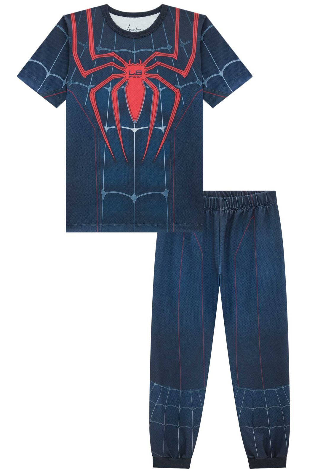 Conjunto de pijama com camiseta e calça em malha power 97068 LucBoo Infantil Menino Conjunto de pijama com camiseta e calça em malha power 97068 LucBoo Infantil Menino