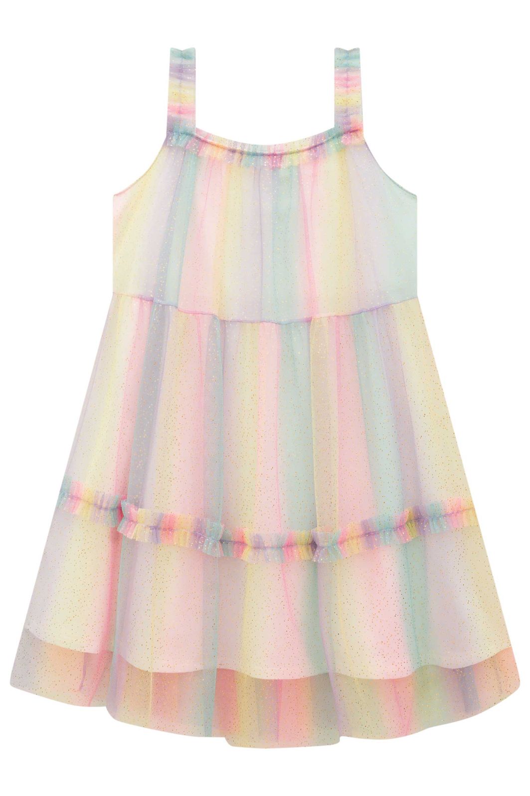 Vestido em tule foil degradê 99637 Kukiê Infantil Menina Vestido em tule foil degradê 99637 Kukiê Infantil Menina
