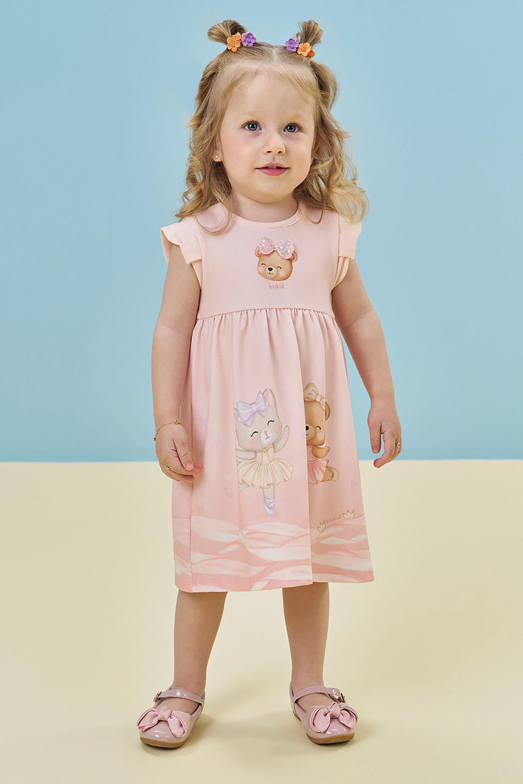 Vestido em cotton 94950 Kukiê Bebê Menina Vestido em cotton 94950 Kukiê Bebê Menina