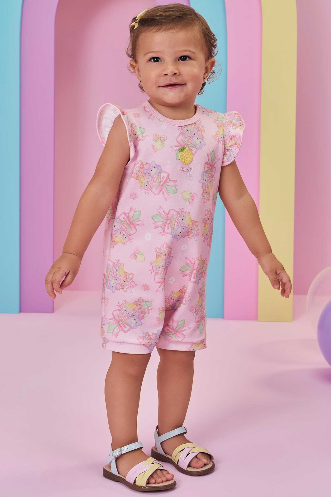 Macaquinho em molecotton 98411 Kukiê Bebê Menina Macaquinho em molecotton 98411 Kukiê Bebê Menina