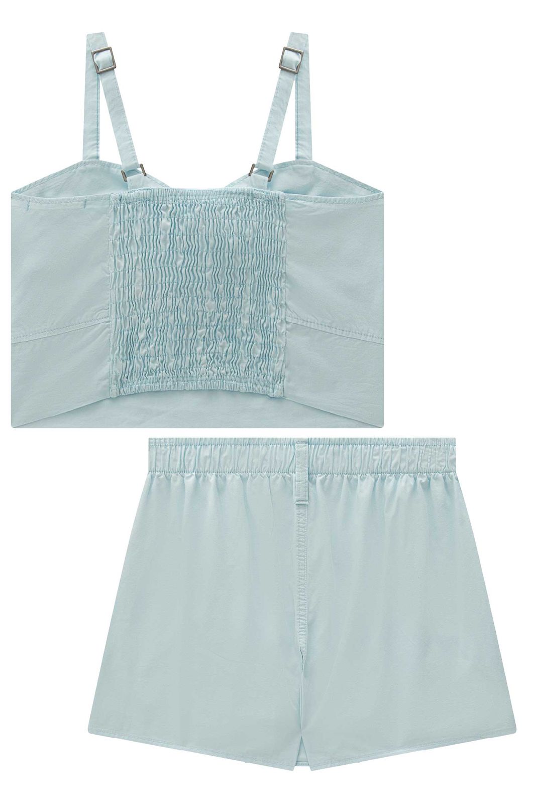 Conjunto de top e short saia em sarja com elastano 99359 Lilimoon Teen Menina Conjunto de top e short saia em sarja com elastano 99359 Lilimoon Teen Menina
