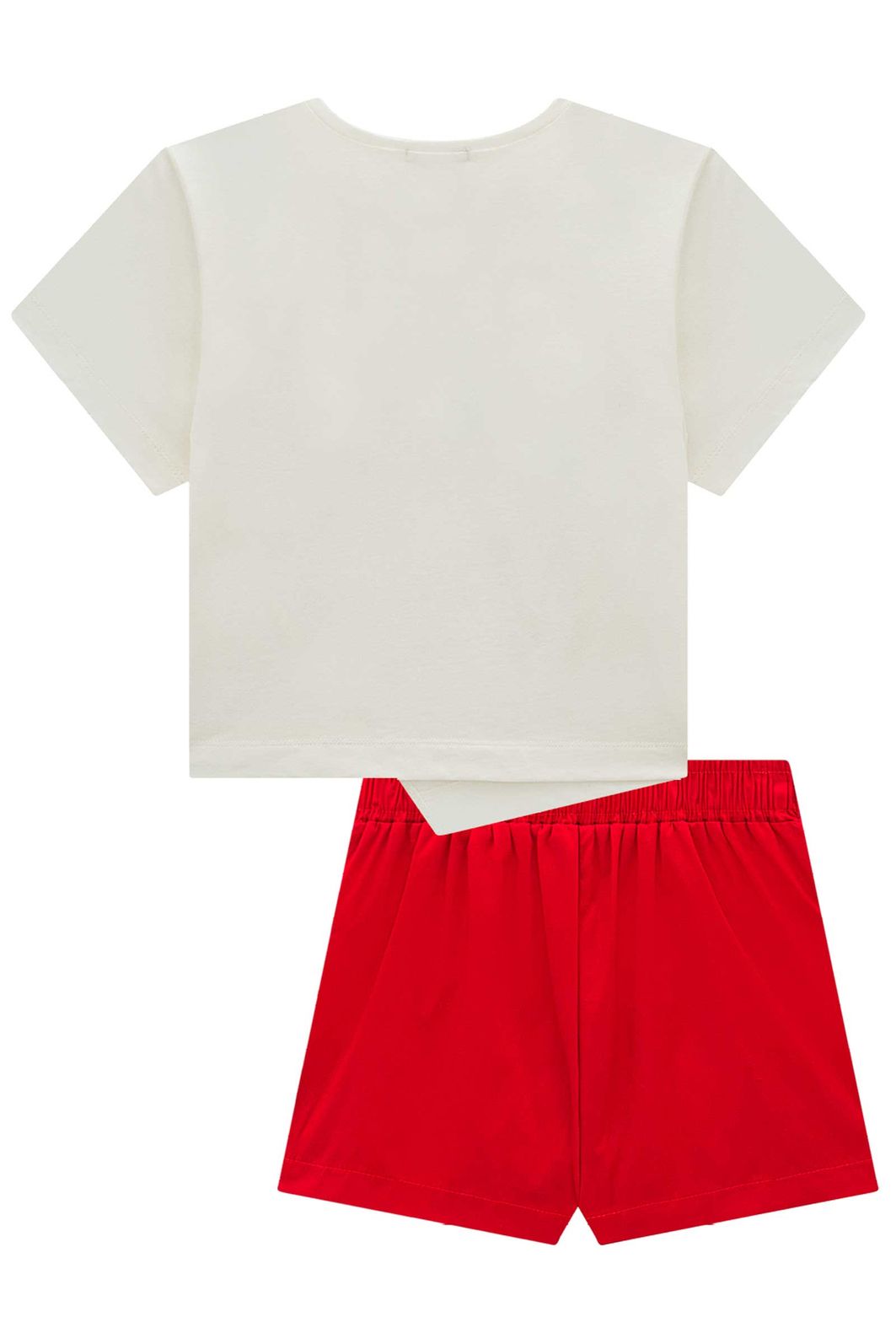 Conjunto de blusa em meia malha e short saia em tricoline com elastano 98247 Vic Teen Menina Conjunto de blusa em meia malha e short saia em tricoline com elastano 98247 Vic Teen Menina