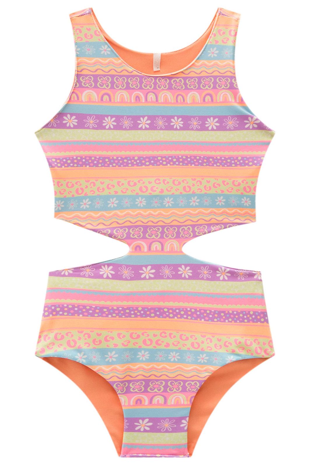 Maiô reversível em malha UV dry com proteção UV 50+ 95925 Infanti Infantil Menina Maiô reversível em malha UV dry com proteção UV 50+ 95925 Infanti Infantil Menina