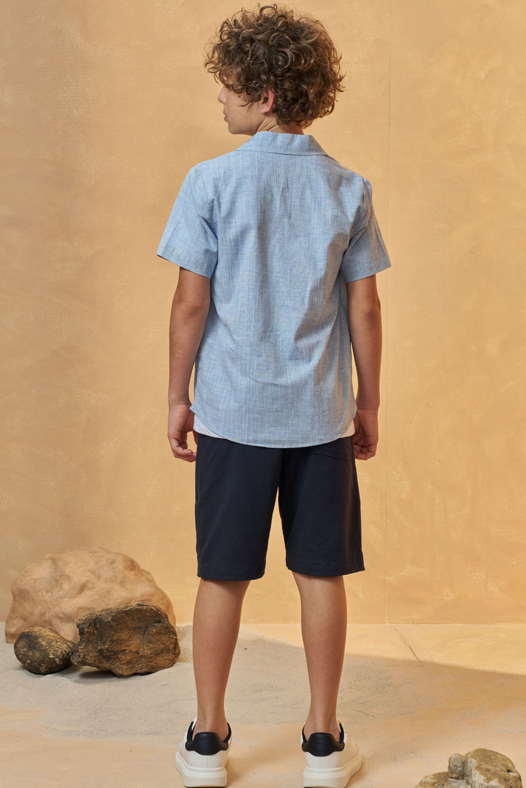 Camisa em verano chambray 96722 Johnny Fox Teen Menino Camisa em verano chambray 96722 Johnny Fox Teen Menino