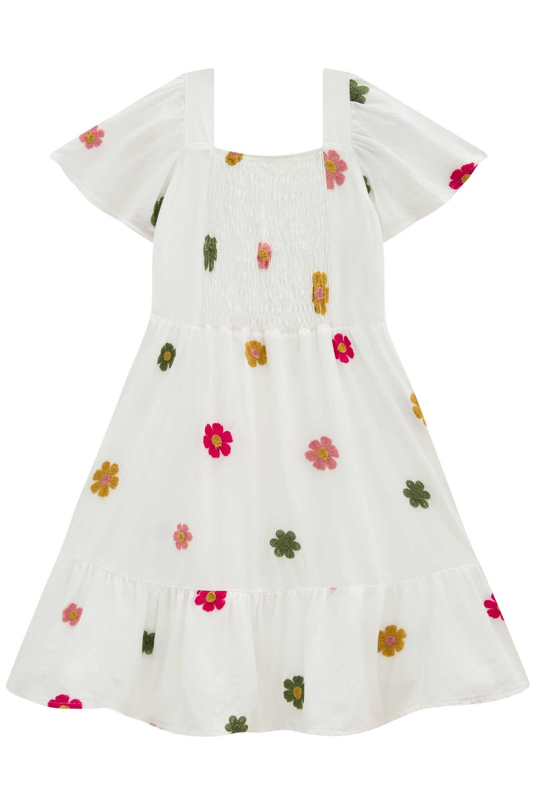 Vestido em viscose bordado 96423 Infanti Infantil Menina Vestido em viscose bordado 96423 Infanti Infantil Menina